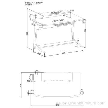 Mesa de juegos para PC Long Sheng Amazon Furniture